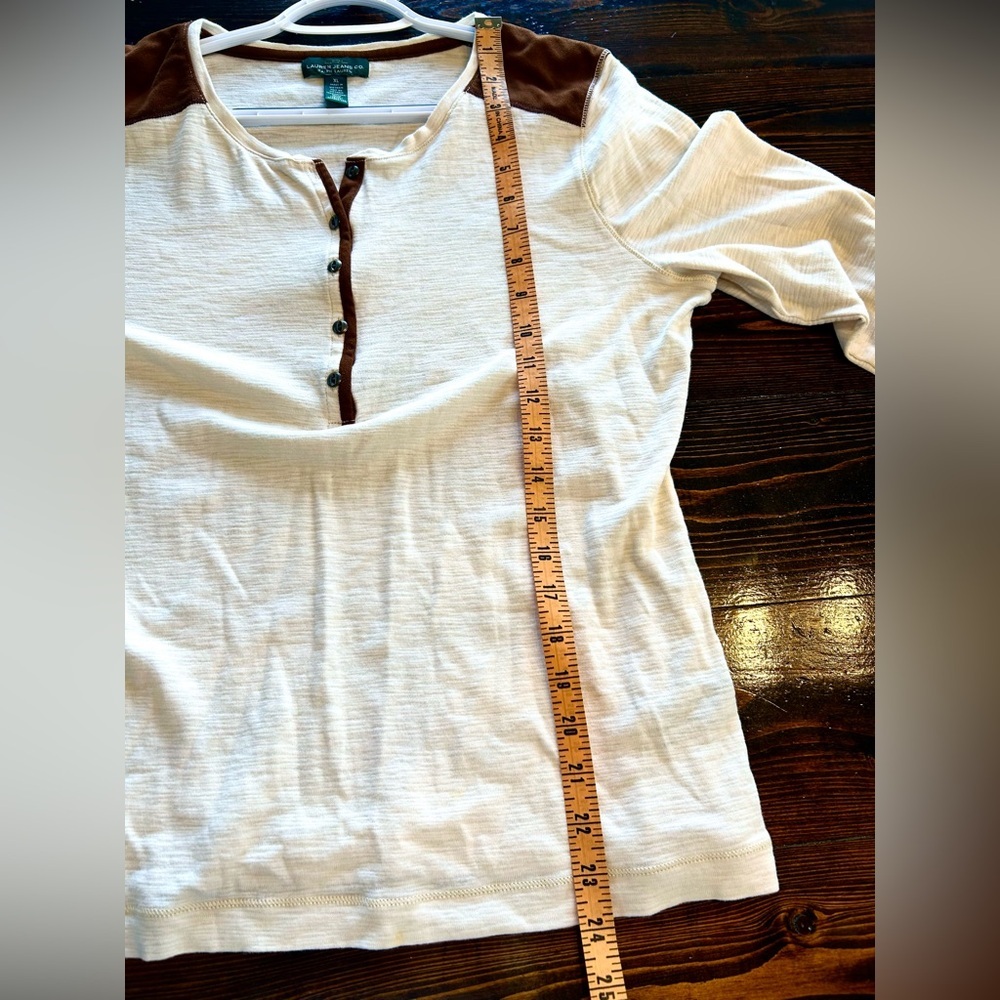 Ralph Lauren Western Henley Shirt Top Blouse size xl - Picture 6 of 6